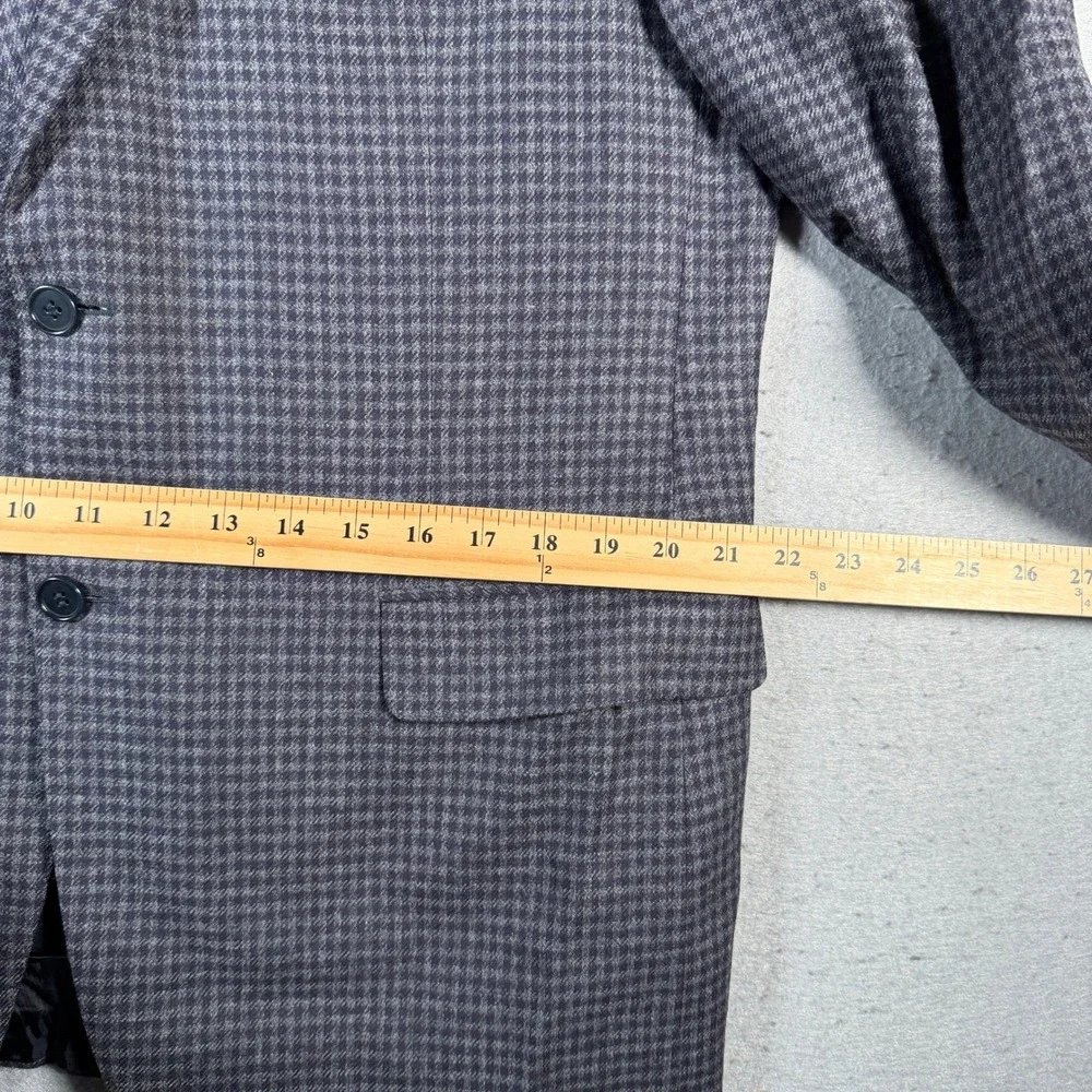Canali Wool Blend Houndstooth Blazer Jacket Men Large 37‎ 54 Made in Italy